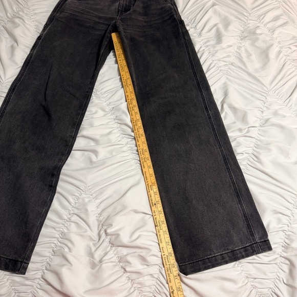 J. Galt Shanghai Black Straight Leg Jeans Women's Size S Washed‎ Denim High Rise - Picture 2 of 10